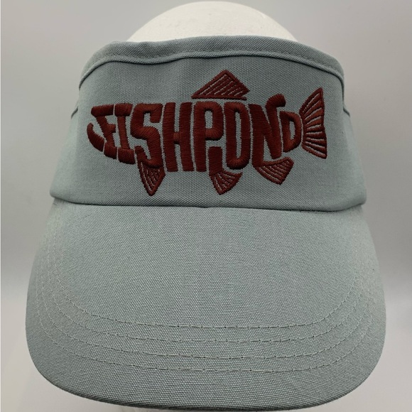 Fishpond Sabalo Lightweight Gray Adjustable Stitched Visor Hat Cap Fishing New - Picture 3 of 12